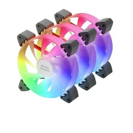 Mars Gaming Kit 3 Ventiladores Auxiliares ARGB 120mm MF-3A Negro, Iluminación ARGB 360°, Compatibilidad Total ARGB Mars Gaming Kit 3 Ventiladores Auxiliares ARGB 120mm MF-3A Negro, Iluminación ARGB 360°, Compatibilidad Total ARGB